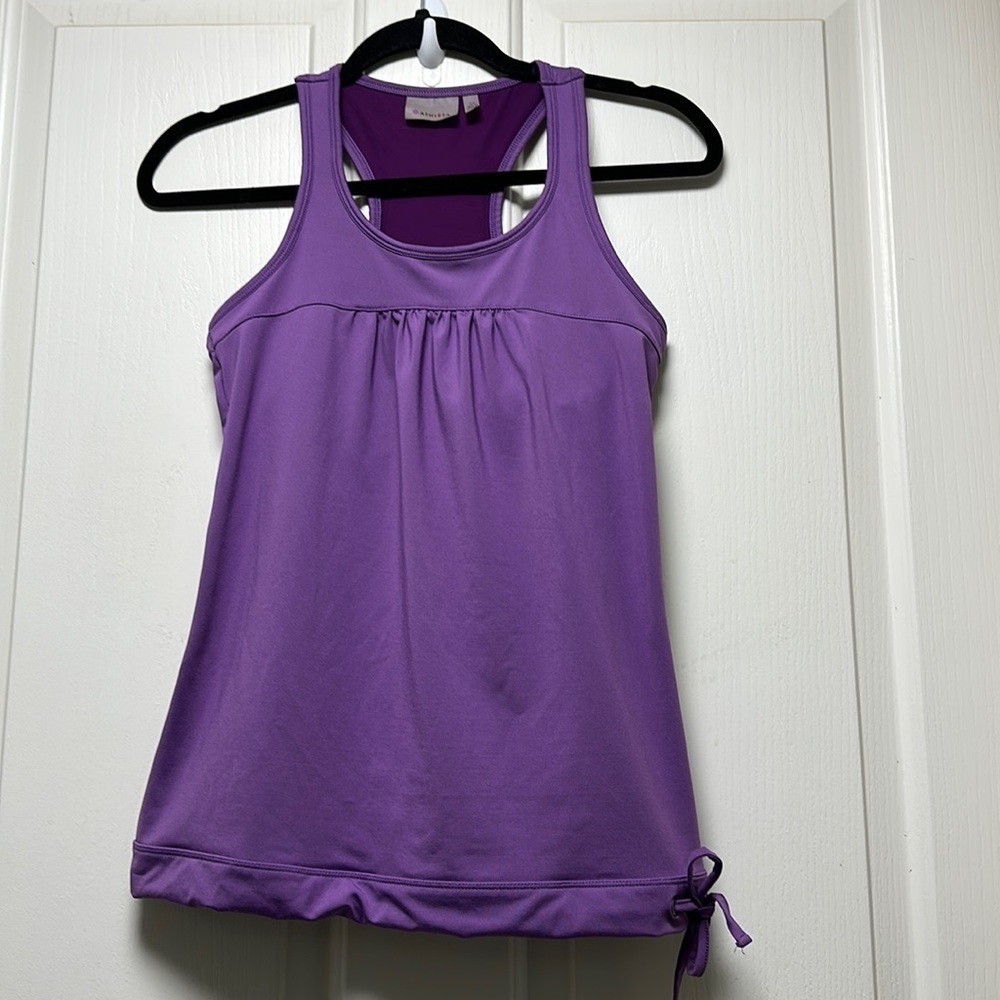 ATHLETA Razorback Yoga Top Purple Sz XSM